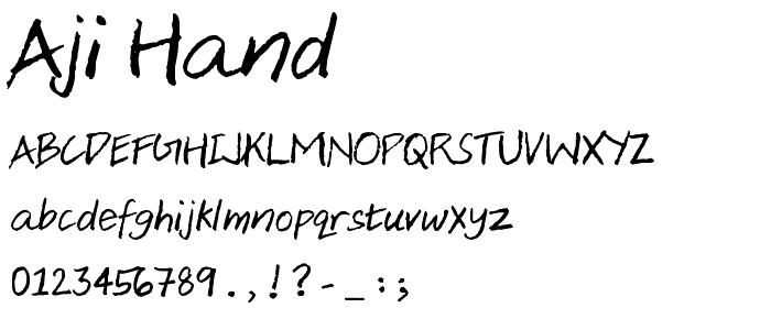 Aji Hand font